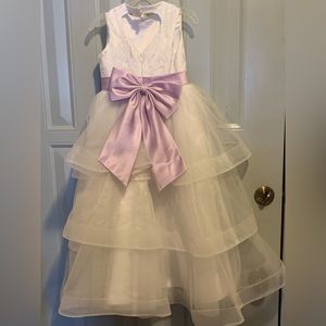 Flower girl dresses there is 2 of the same were twins,only worn about 2 hours